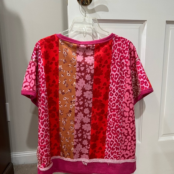 Colorful Patchwork Button-Up Top - Picture 2 of 2